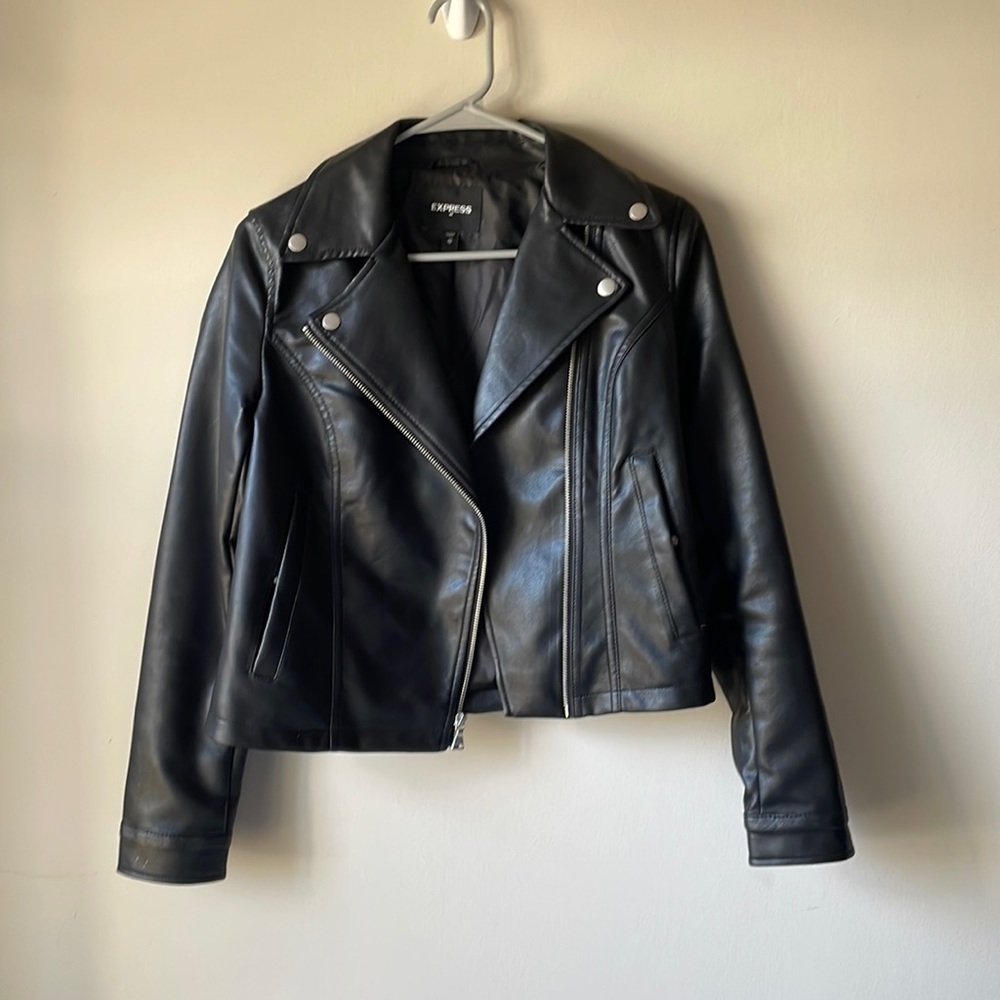 Faux-leather jacket, Express, XS